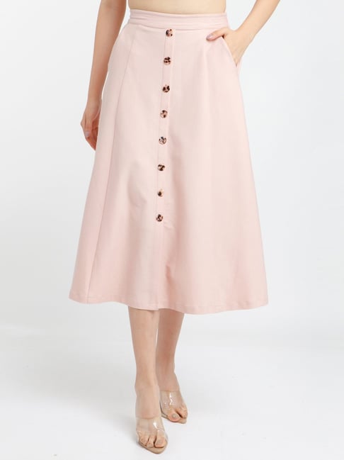 Zink London Pink A-Line Skirt Price in India