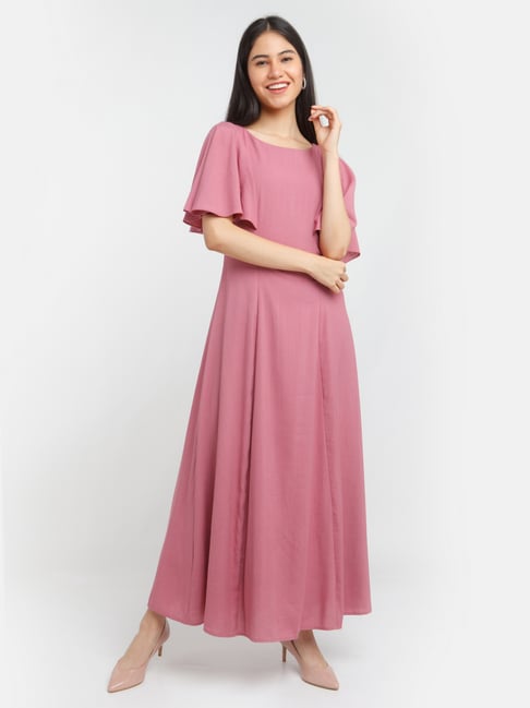 zink london pink dress Buy Pink Solid Regular Fit Midi Dress