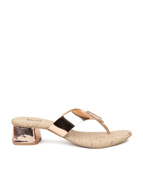 Inc.5 Women's Rose Gold Thong Sandals Price in India