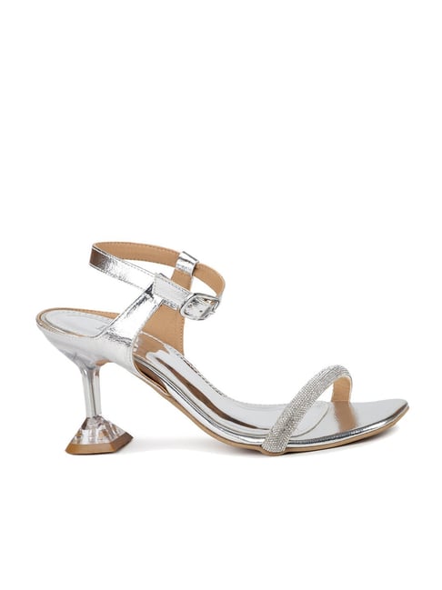 Inc.5 Women's Silver Ankle Strap Sandals Price in India