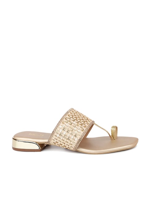Inc.5 Women's Gold Toe Ring Sandals Price in India