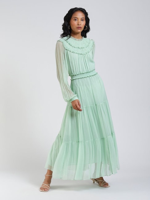 Label Ritu Kumar Mint Maxi A-Line Dress Price in India