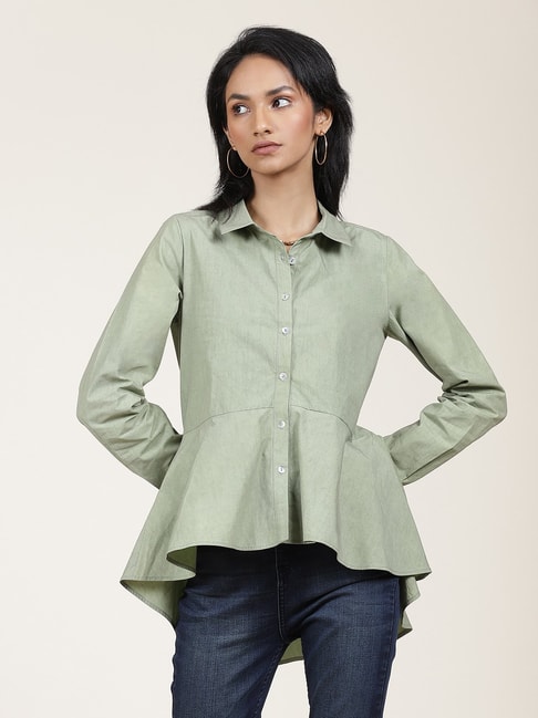 Label Ritu Kumar Green Shirt Price in India