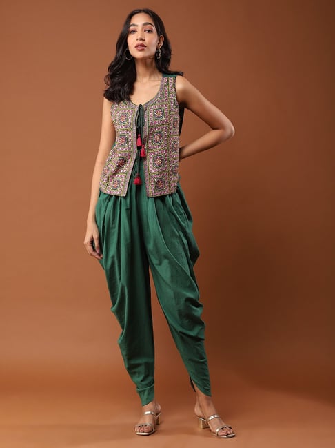 Buy JUBILATE Women's Rayon Traditional Dhoti Pants Patiala Salwar Bottom  Wear | Ethnic Wear Relaxed Stylish Loose Fit | Harem Pants - Green Online  at Best Prices in India - JioMart.