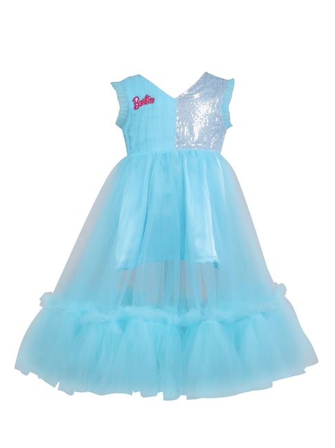 Buy Barbie Kids Blue Embellished Gown for Girls Clothing Online