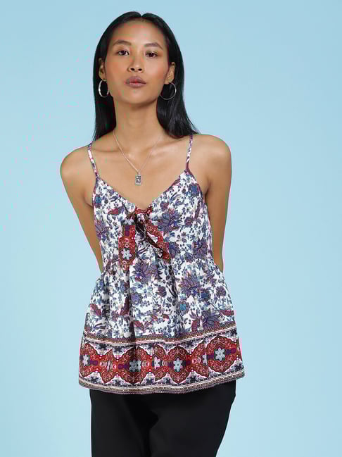 Label Ritu Kumar White Printed Top