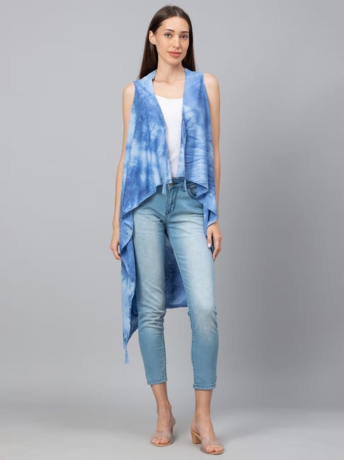 Globus Blue Printed Shrug