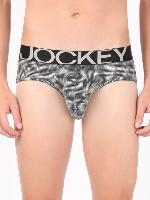 Buy Jockey Grey Cotton Comfort Fit Printed Briefs for Mens Online @ Tata  CLiQ