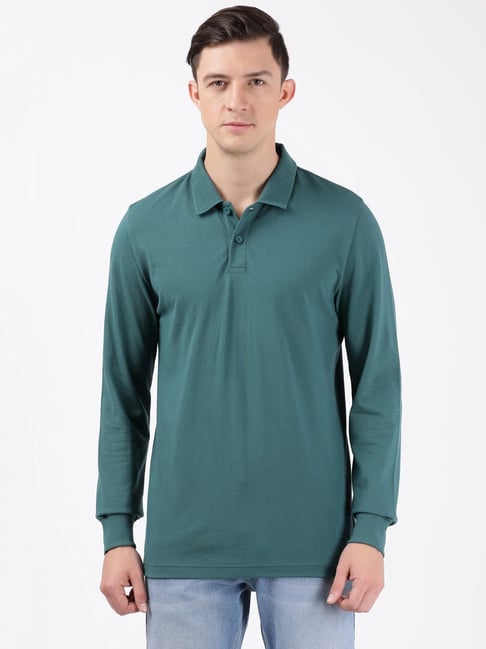 Men's Dark Grey Super Combed Cotton Half Sleeves Polo T-Shirt