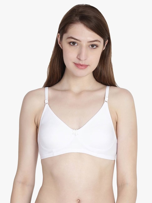 Leading Lady White Non-Wired Non-Padded Everyday Bra Price in India