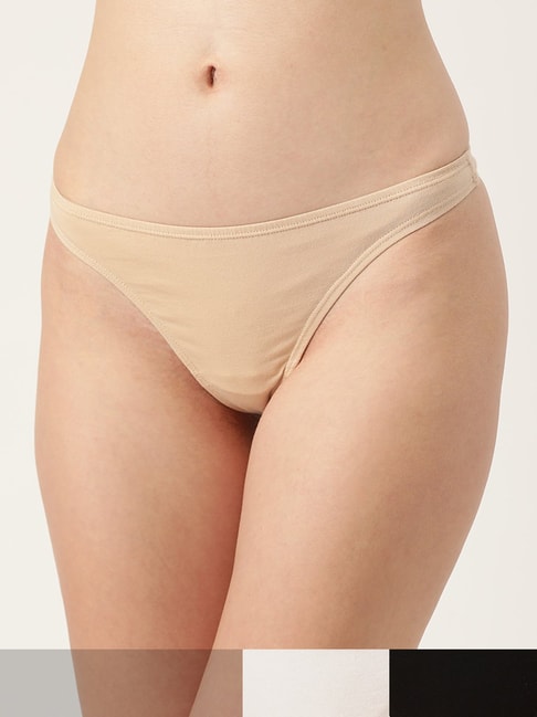 Buy Leading Lady Multicolor Thongs Panty (Pack Of 3) for Women Online @  Tata CLiQ