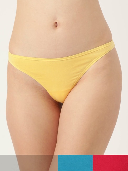Buy Leading Lady Multicolor Thongs Panty (Pack Of 3) for Women Online @  Tata CLiQ