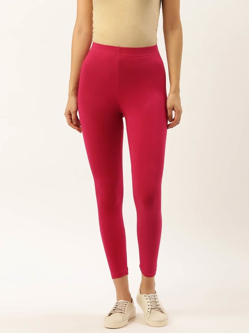 Buy Belore Slims Women Red Cotton Spandex Ankle Length Tummy Compression Leggings  Online at Best Prices in India - JioMart.