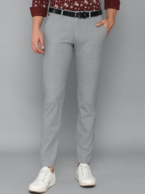 Allen Solly Light Beige Slim Fit Trousers