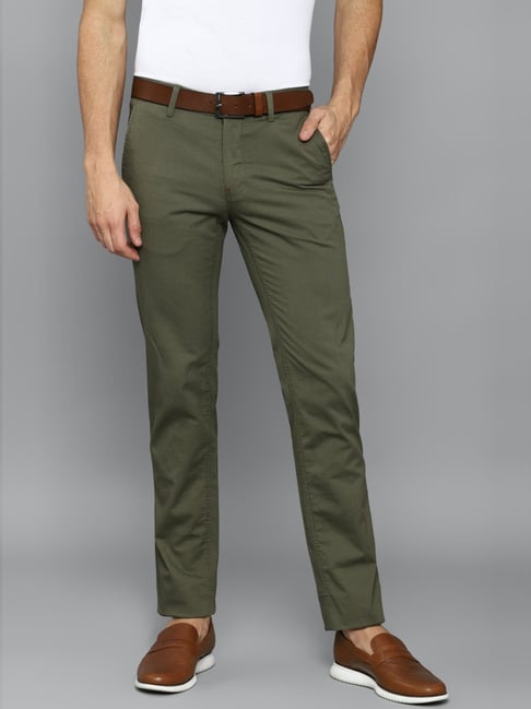 Buy Louis Philippe Sport Khaki Cotton Slim Fit Self Pattern Trousers for  Mens Online @ Tata CLiQ