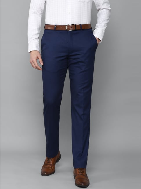 Buy Arrow Newyork Men Navy Super Slim Fit Formal Trousers  NNNOWcom