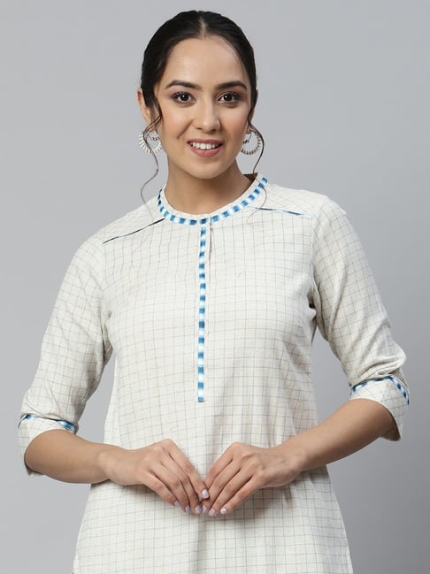 Kurta e palazzo in cotone da donna Aurelia (22Feas13086 Kurta e palazzo in cotone da donna Aurelia (22Feas13086