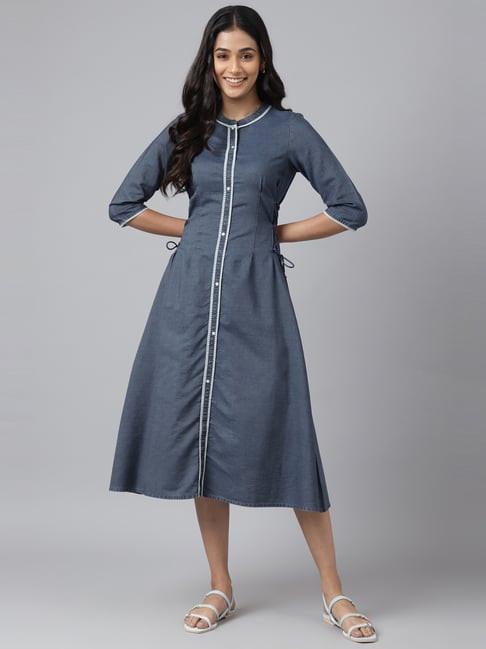 Aurelia Blue A-Line Dress Price in India