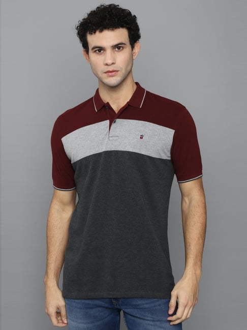 Buy Louis Philippe Black Cotton Regular Fit Colour Block Polo T-Shirt for  Mens Online @ Tata CLiQ