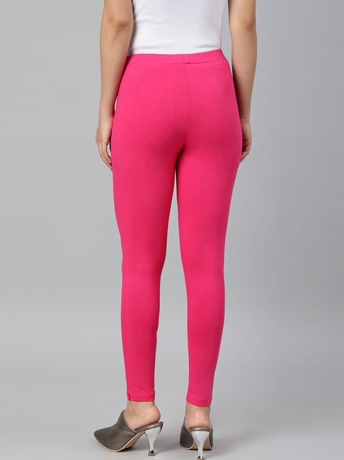 Pink cotton hotsell yoga leggings