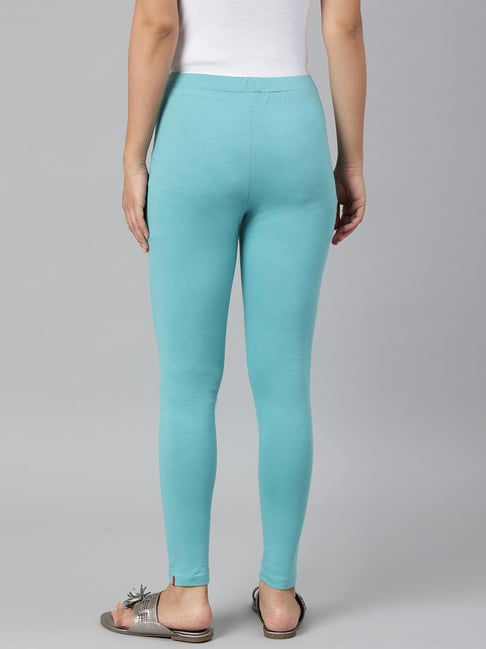 TWIN BIRDS Blue Ankle Length Leggings