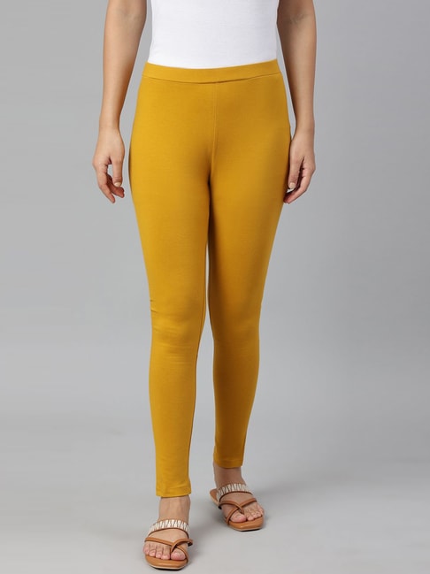 Buy W Mustard Cotton Regular Fit Leggings for Women Online @ Tata CLiQ