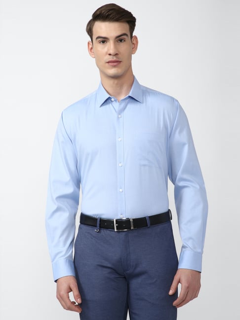 Van Heusen Blue Cotton Regular Fit Shirt-picture-26
