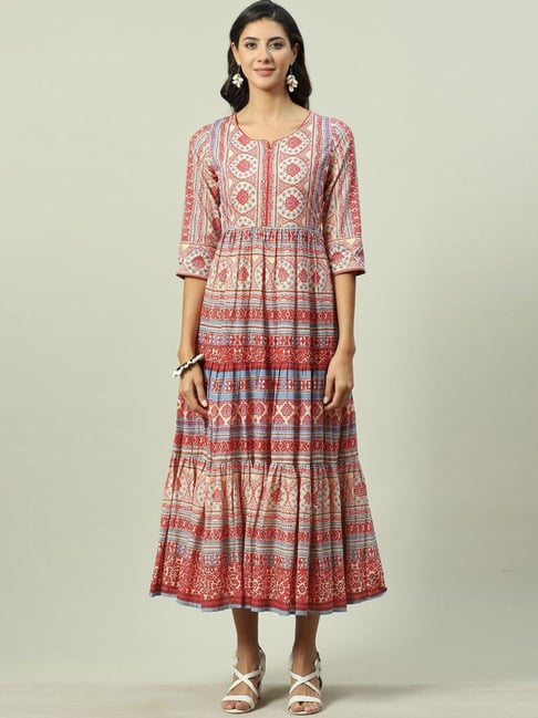 BIBA Women Ethnic Dress Blue Dress - Buy BIBA Women Ethnic Dress Blue Dress  Online at Best Prices in India | Flipkart.com