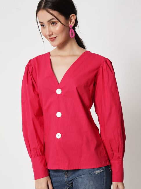 Vanca Eco Red Regular Fit Shirt Price in India