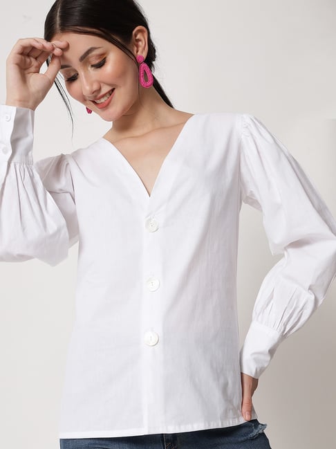 Vanca Eco White Regular Fit Shirt Price in India