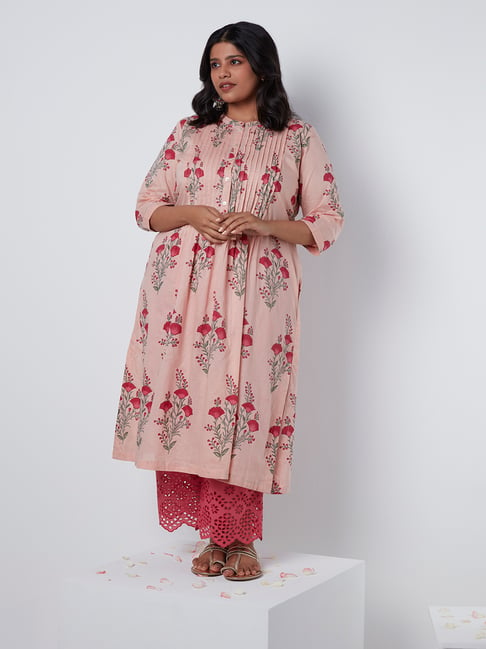 Buy RANGMANCH BY PANTALOONS Women Green Printed A-Line Kurta on Myntra