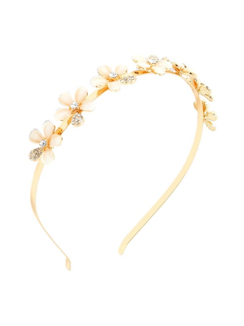 Hair Drama Co. Gold Plated Hair Band for Women with Pearls Modern, Stylish  & Trendy Hair Accessories - Gold : Amazon.in: Jewellery