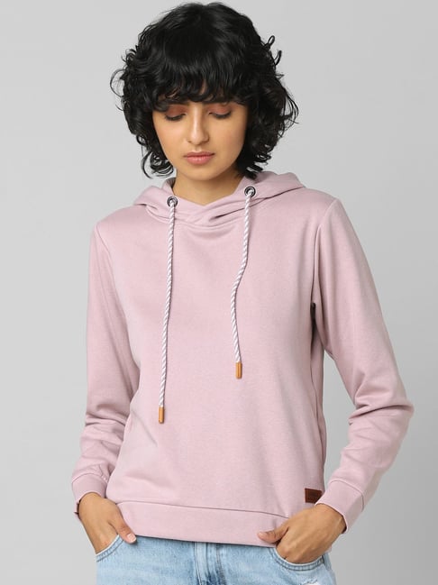 JDY By Only Pink Full Sleeves Hoodie