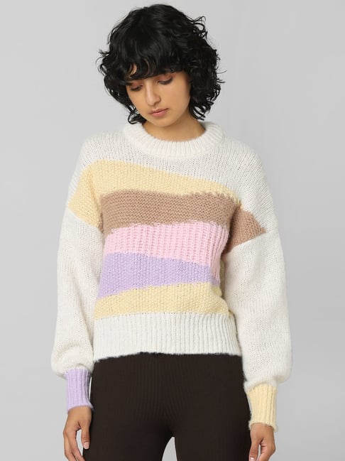 Only Multicolor Round Neck Pullover