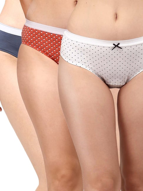 Soie Multicolor Printed Hipster Panty - Pack of 3 Price in India
