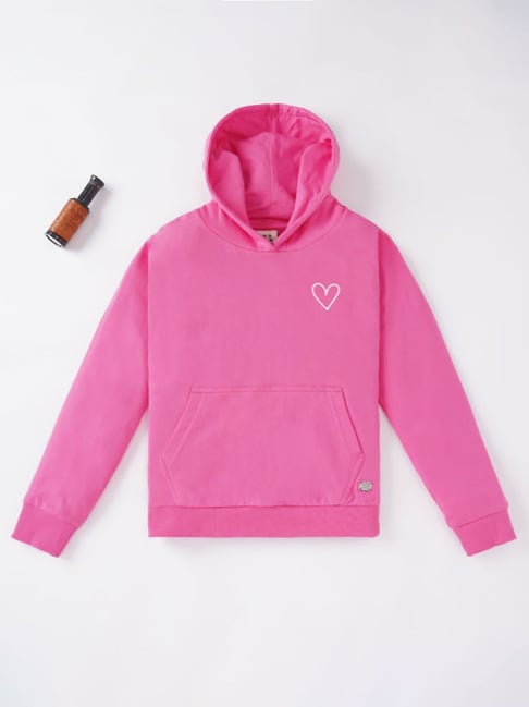 Ed-a-Mamma Kids Pink Solid Hoodie