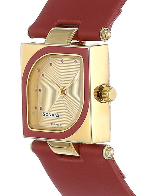 Sonata yuva gold deals analog watch