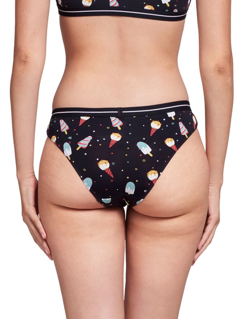 Buy The Souled Store Black Printed Bikini Panty for Women Online @ Tata CLiQ