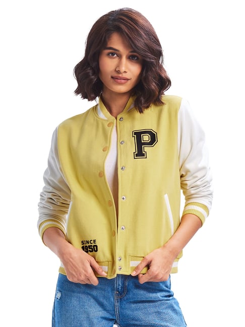 Buy The Souled Store Yellow Printed Jacket for Women Online Tata CLiQ