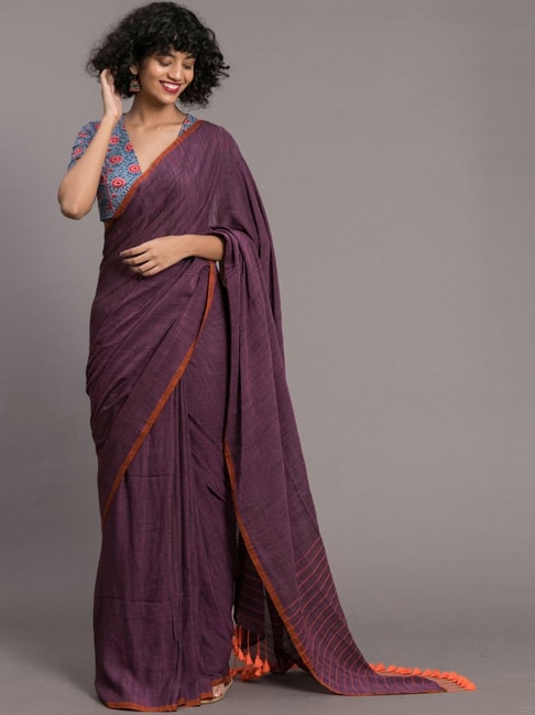 Buy Varkala Silk Sarees Green & Pink Cotton Paithani Saree With Blouse for  Women Online @ Tata CLiQ