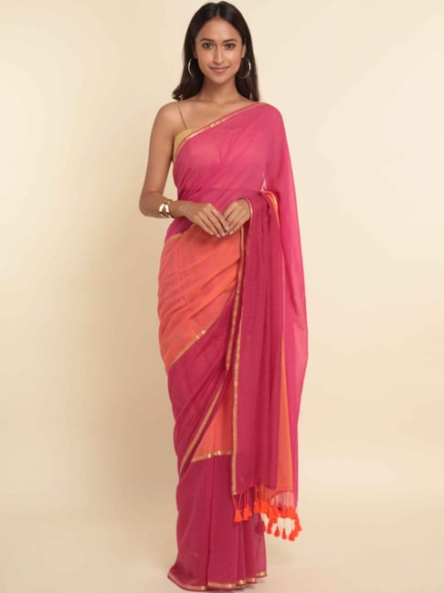 Buy Pink Georgette Embroidered Marriage Wear Saree With Choli Online