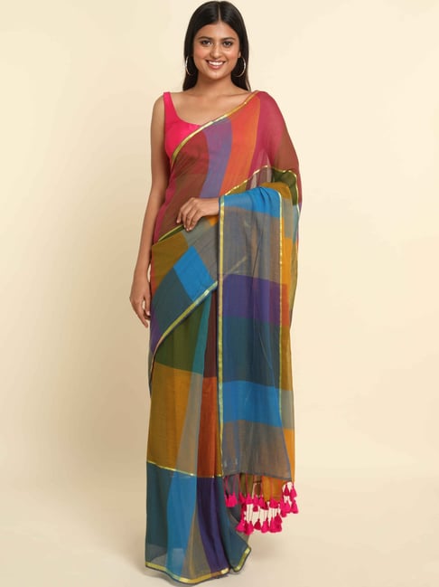 Buy Pink Sarees for Women by AWESOME Online | Ajio.com