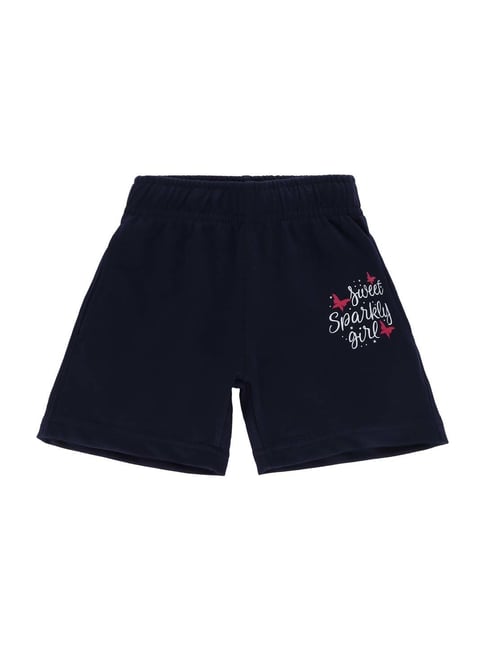 Dyca Kids Navy & White Cotton Printed Shorts-picture-22