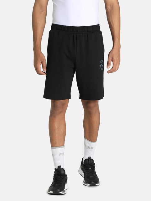 Puma Black Cotton Shorts-picture-42