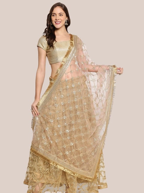 Dupatta Bazaar Blush pink Embellished Dupatta