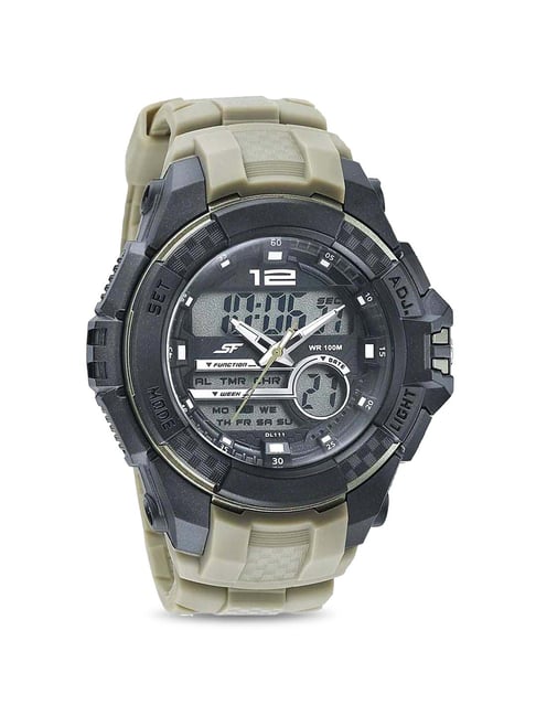 Sonata NP77027PP06 SF Carbon Series Analog-Digital Watch for Men