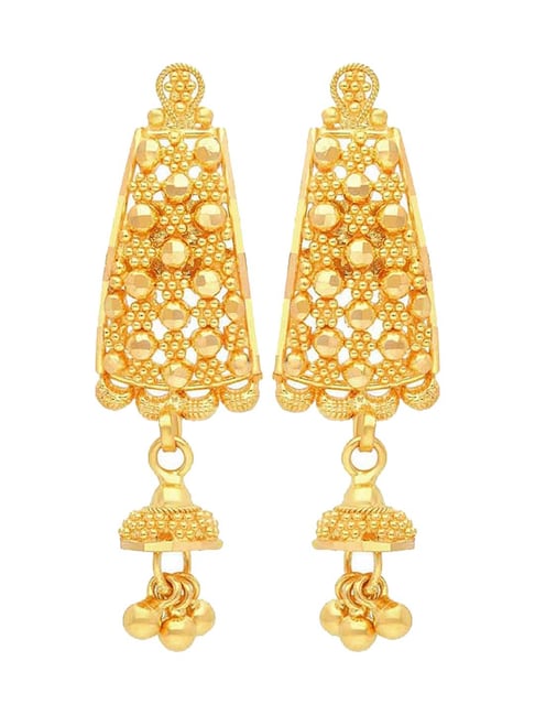 Manufacturer of 22kt gold exclusive latkan earring lje159 | Jewelxy - 170878