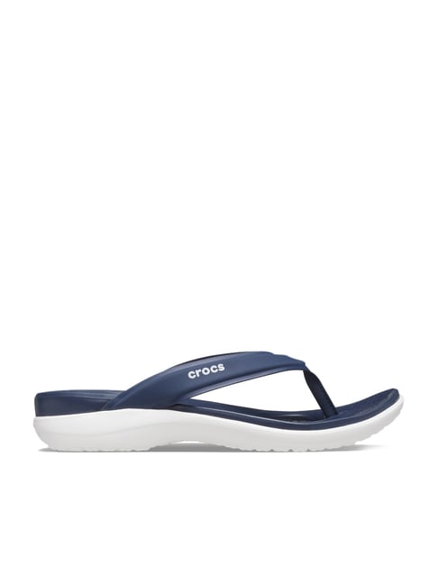 Crocs Women's Capri Navy Flip Flops