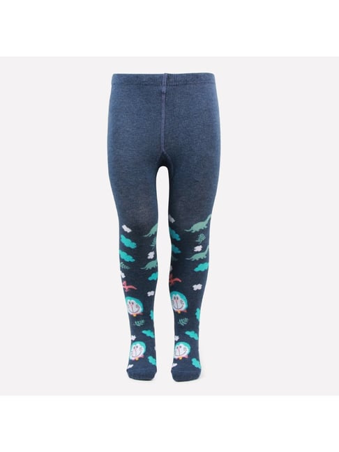 Bonjour Kids Light Navy Doraemon Print Tights-picture-32