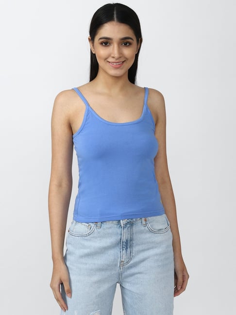 Buy Forever 21 Blue Spaghetti Top for Women's Online @ Tata CLiQ